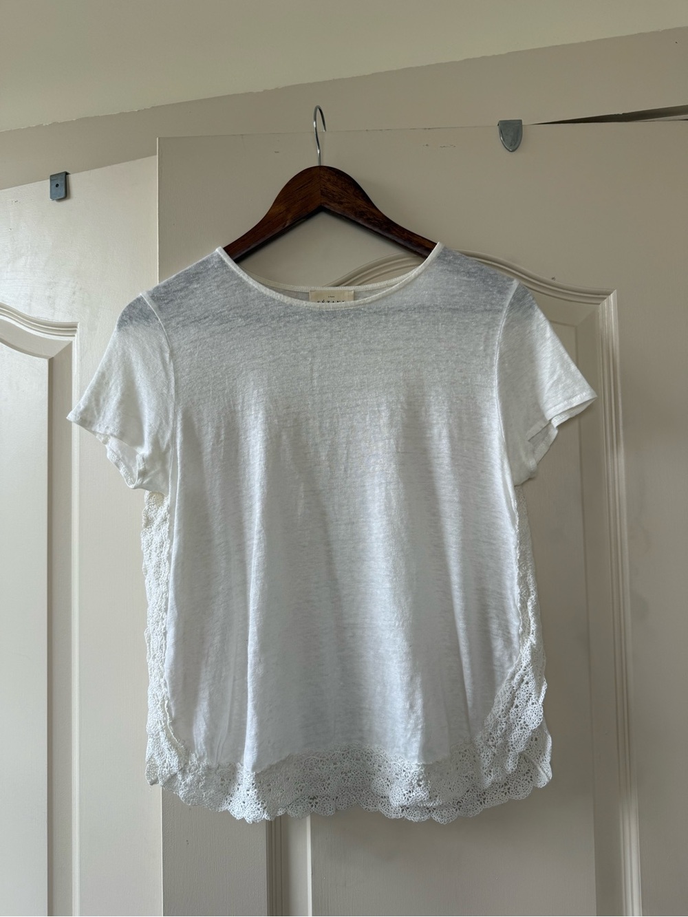Sezane Carla T-Shirt in Écru - S